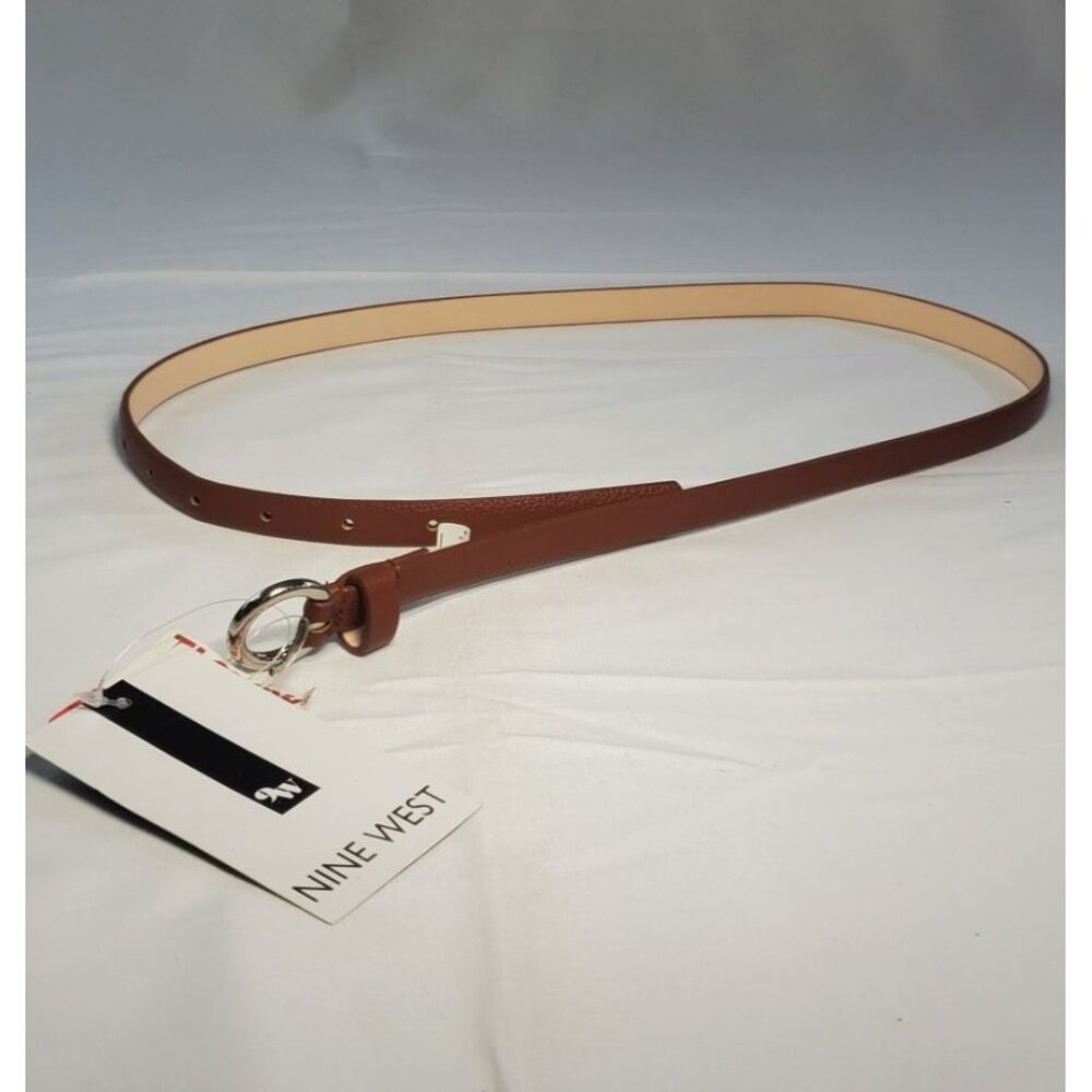 Nine West Skinny Belt Women's Leather Brown - NWT